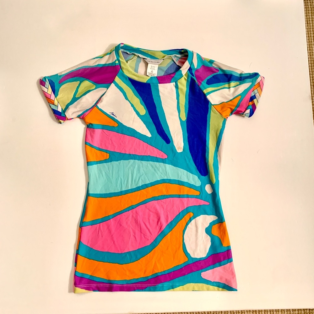 Trina Turk Short Sleeve Rash guard/ swim shirt